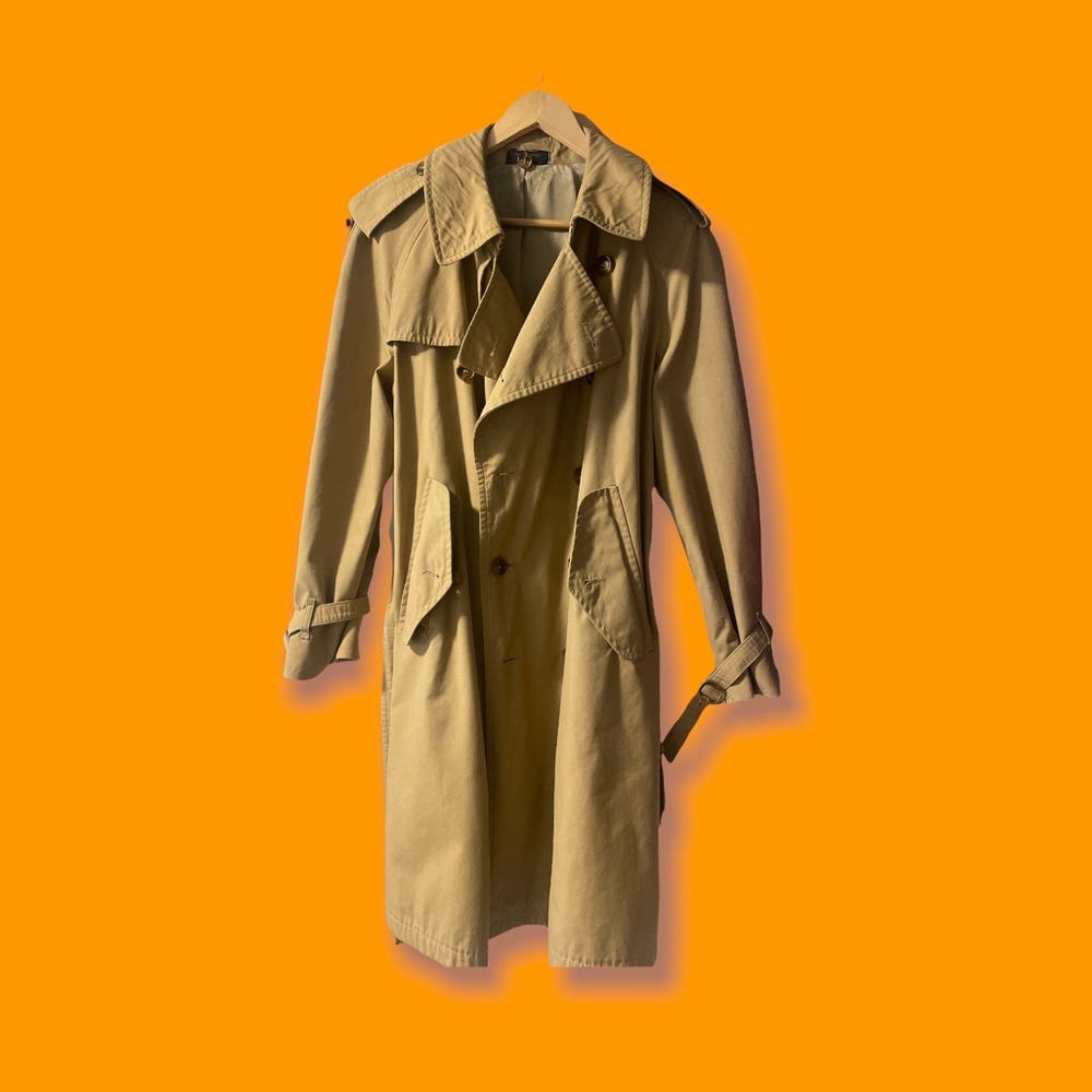 Simon’s Copley Square Vintage Belted Trench Coat Sz 38 Medium/Large